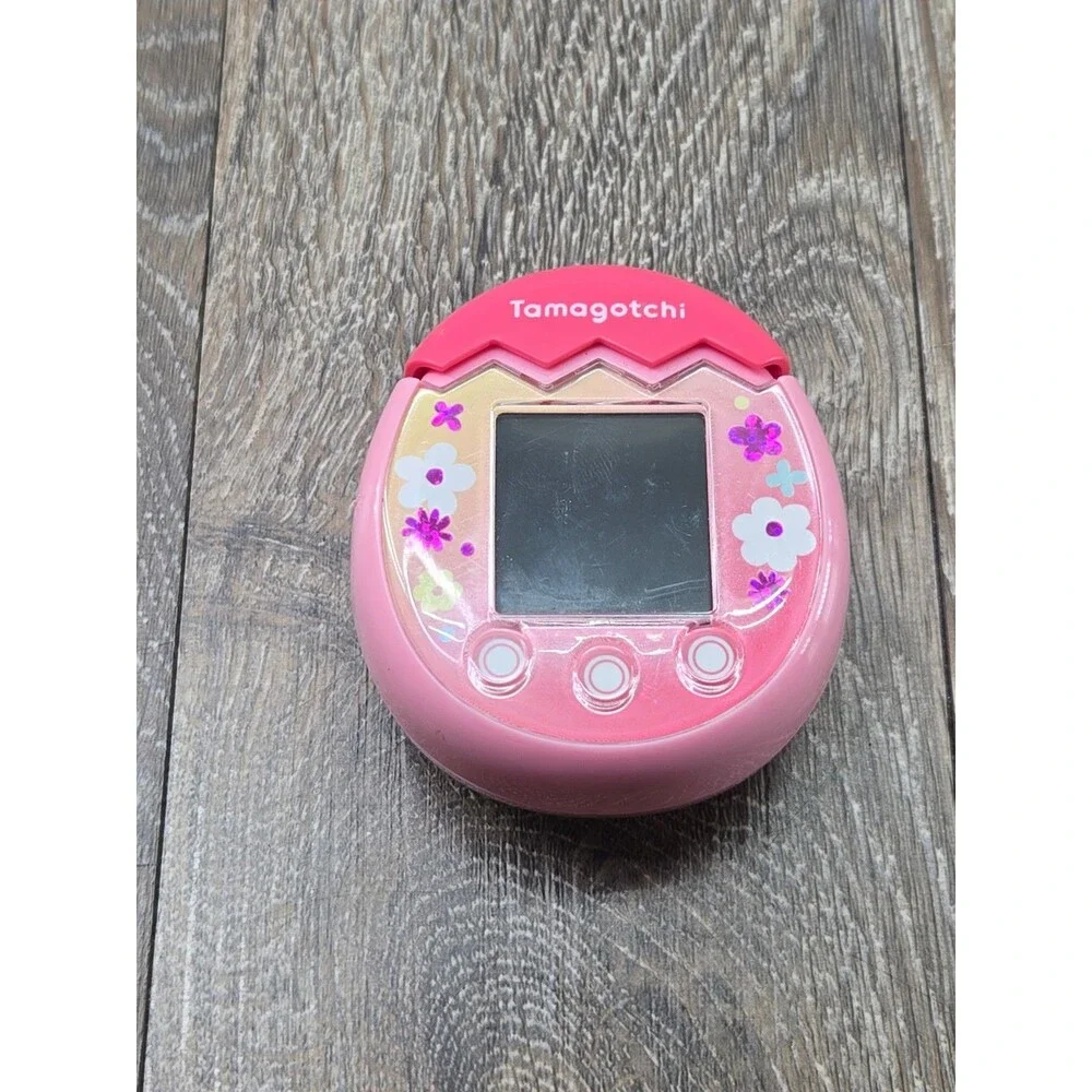 Tamagotchi Pix Floral Pink 2020 Bandai Handheld Virtual Pet 42900 TESTED & WORKS